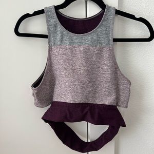 OV slash back crop top
